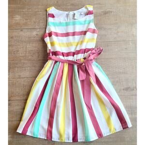 American Rag Cie Striped Dress Size Small Tie‎ Waist Sleeveless Summer Tank